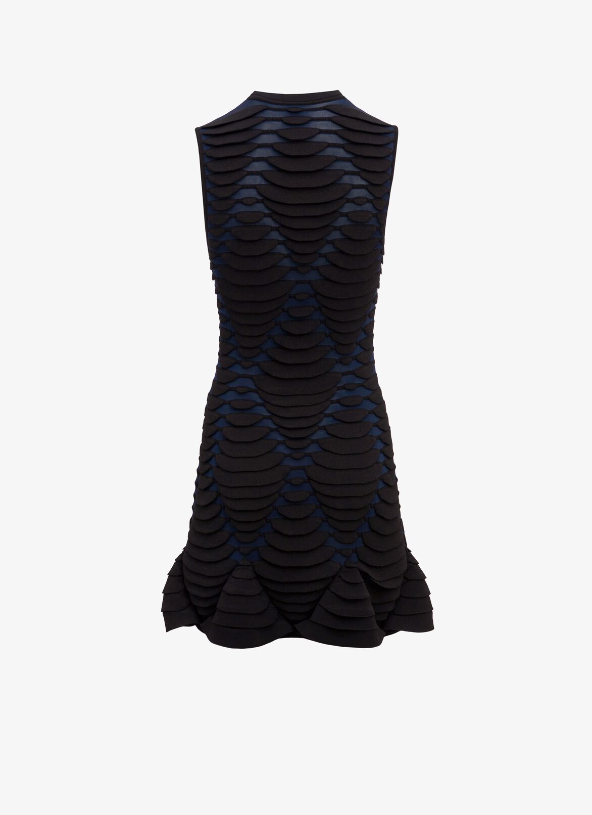 Short dress in python knit ALAÏA BLUE SHORT DRESS IN PYTHON KNIT